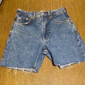Dark Blue Zara Denim Jean Shorts